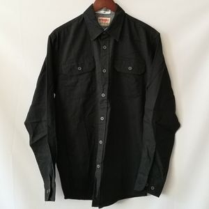 Wrangler Men's NWT Button Dress Shirt SMALL Black